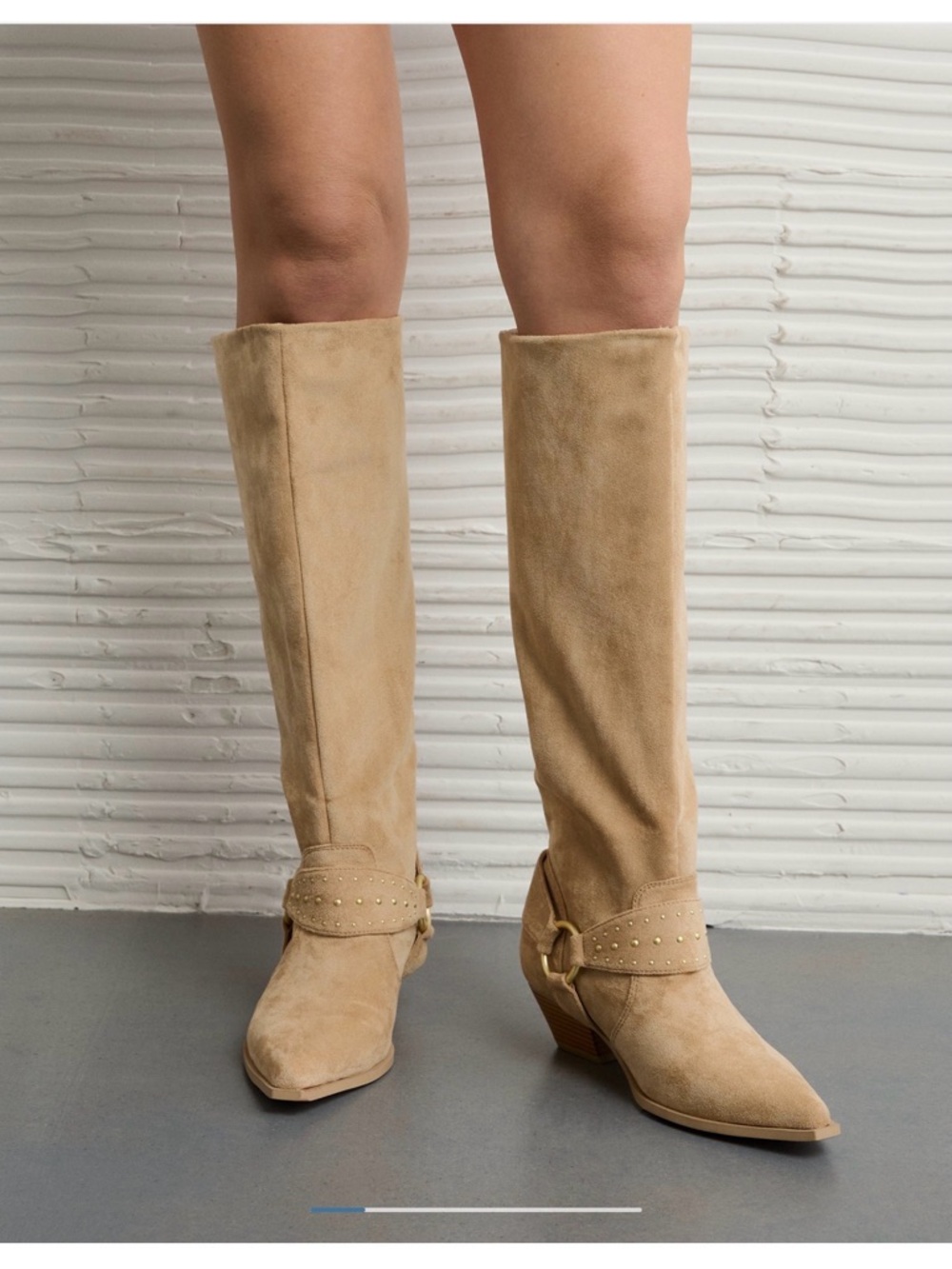 American Eagle Outfitters Tall Tan Suede Knee-High Boots
